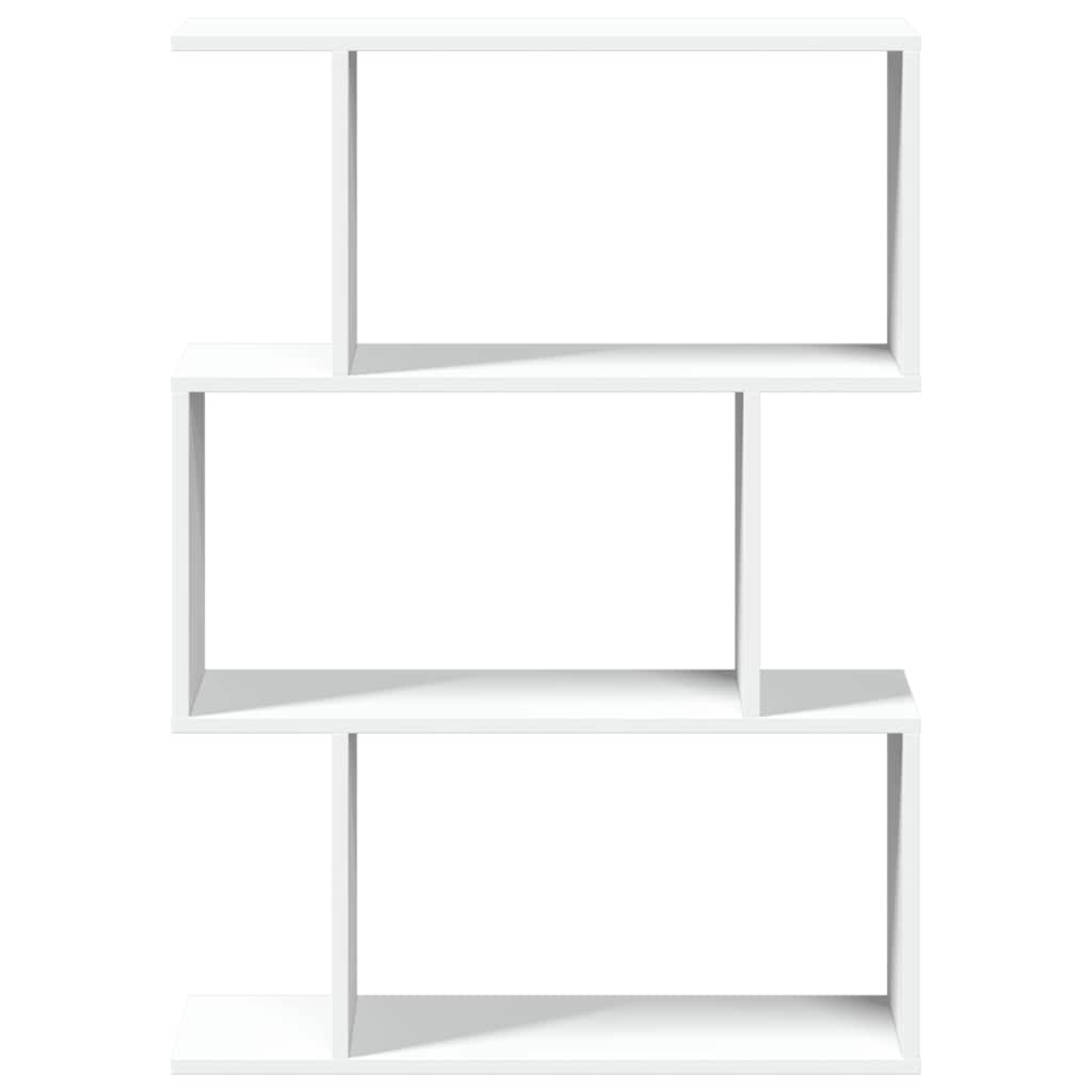 rumdelerreol 3-lags hvid 70x24x97 cm konstrueret træ