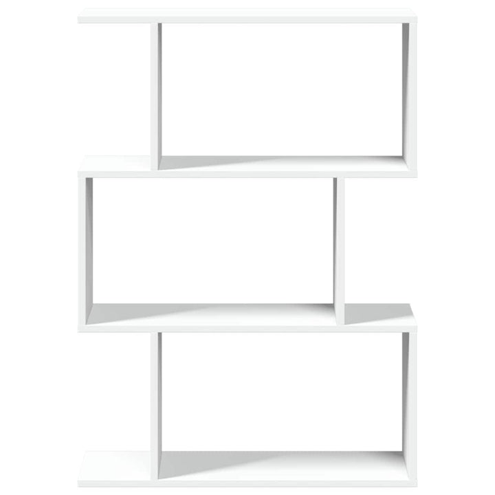 rumdelerreol 3-lags hvid 70x24x97 cm konstrueret træ