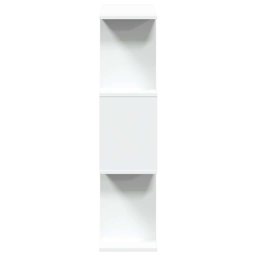 rumdelerreol 3-lags hvid 70x24x97 cm konstrueret træ