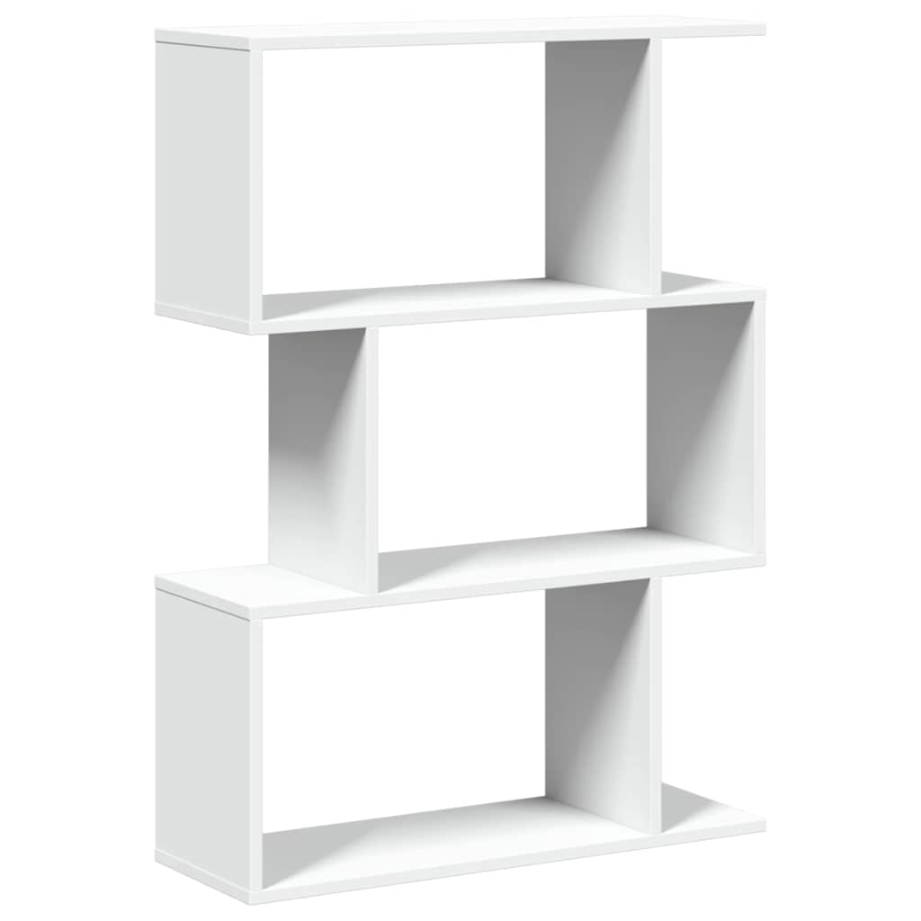 rumdelerreol 3-lags hvid 70x24x97 cm konstrueret træ