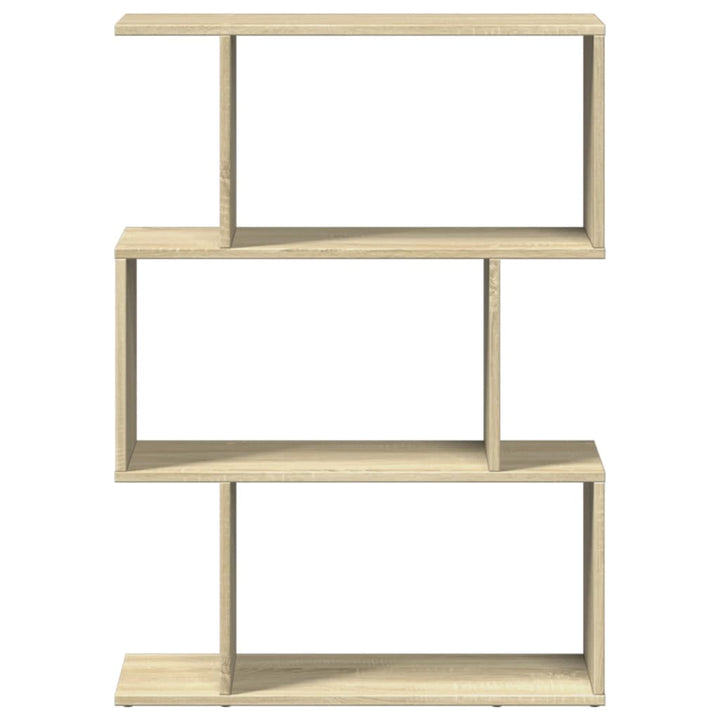 bogreol/rumdeler 70x24x97cm 3niveauer konstrueret træ sonoma-eg