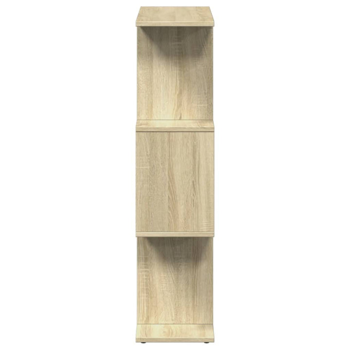 bogreol/rumdeler 70x24x97cm 3niveauer konstrueret træ sonoma-eg