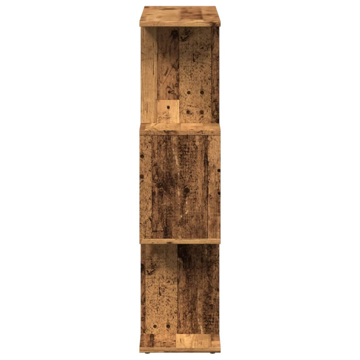 bogreol/rumdeler 70x24x97 cm 3 niveauer konstrueret træ hvid