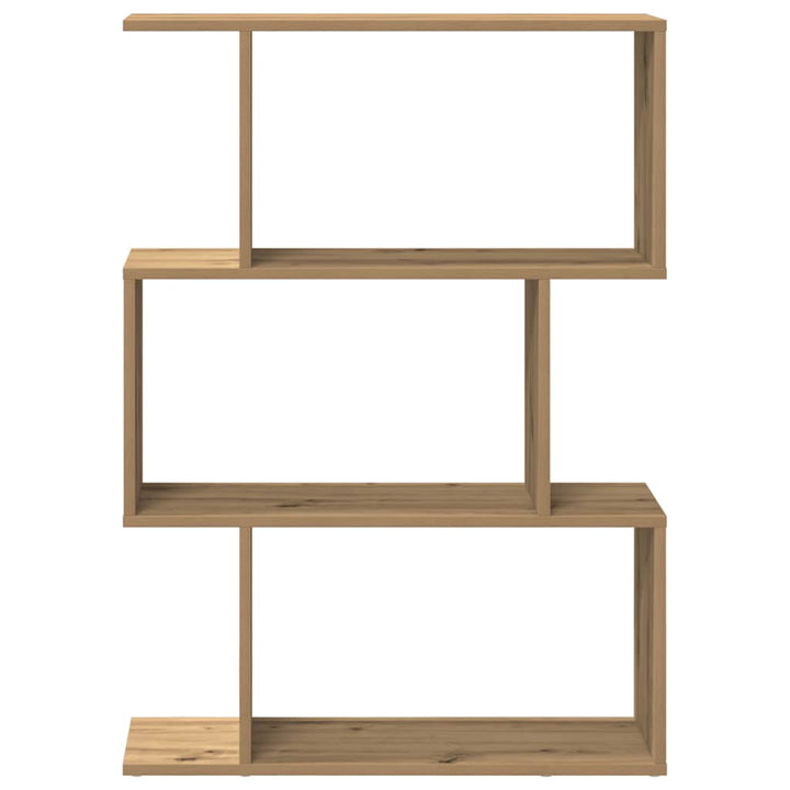 bogreol/rumdeler 70x24x97 cm 3 niveauer konstrueret træ kunsteg