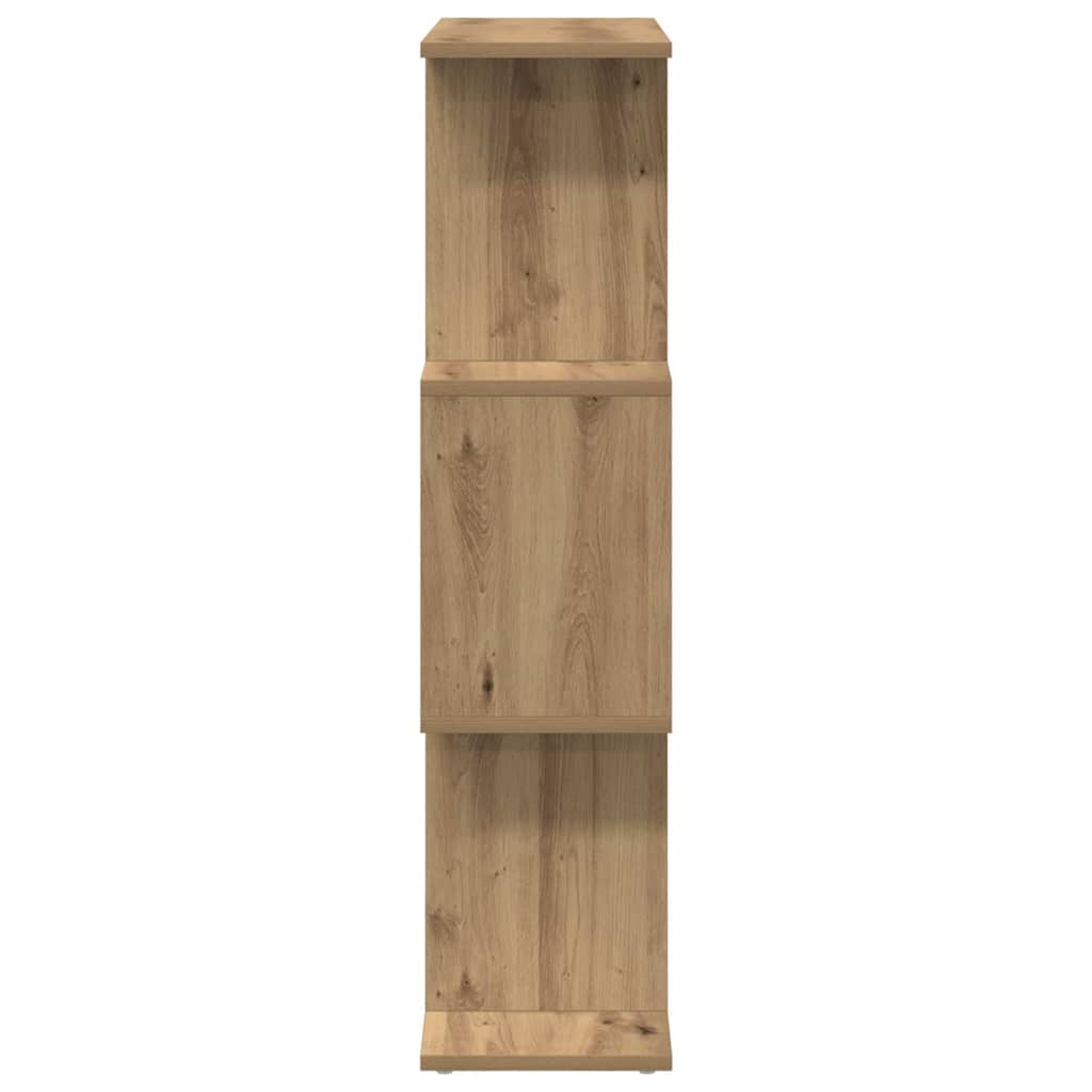 bogreol/rumdeler 70x24x97 cm 3 niveauer konstrueret træ kunsteg