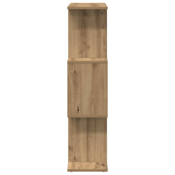 bogreol/rumdeler 70x24x97 cm 3 niveauer konstrueret træ kunsteg