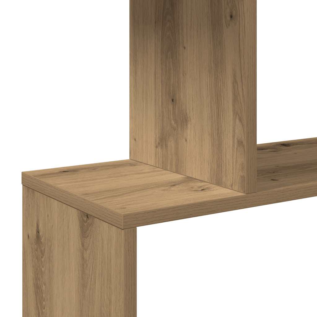 bogreol/rumdeler 70x24x97 cm 3 niveauer konstrueret træ kunsteg