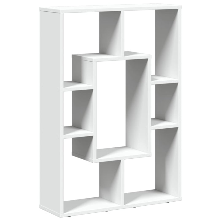 bogreol hvid 63x20x90 cm konstrueret træ