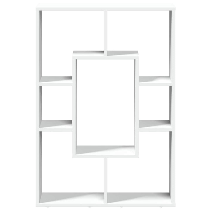 bogreol hvid 63x20x90 cm konstrueret træ
