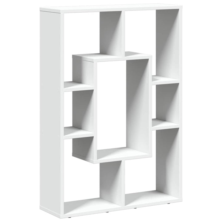 bogreol hvid 63x20x90 cm konstrueret træ