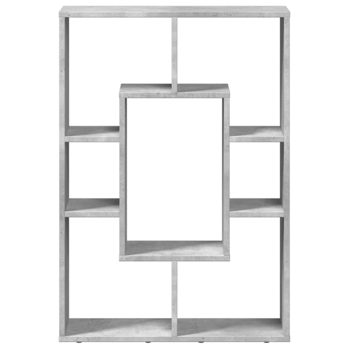 bogreol 63x20x90 cm konstrueret træ betongrå