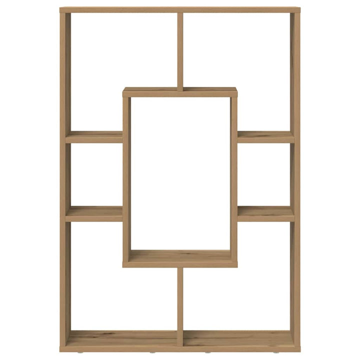 bogreol 63x20x90 cm konstrueret træ egetræsfarve