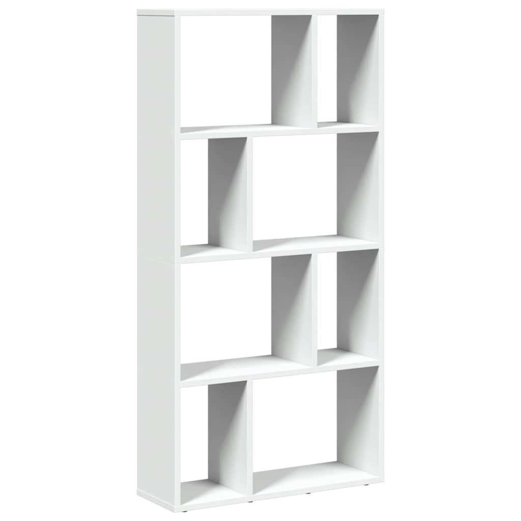 bogreol hvid 60x20x120,5 cm konstrueret træ