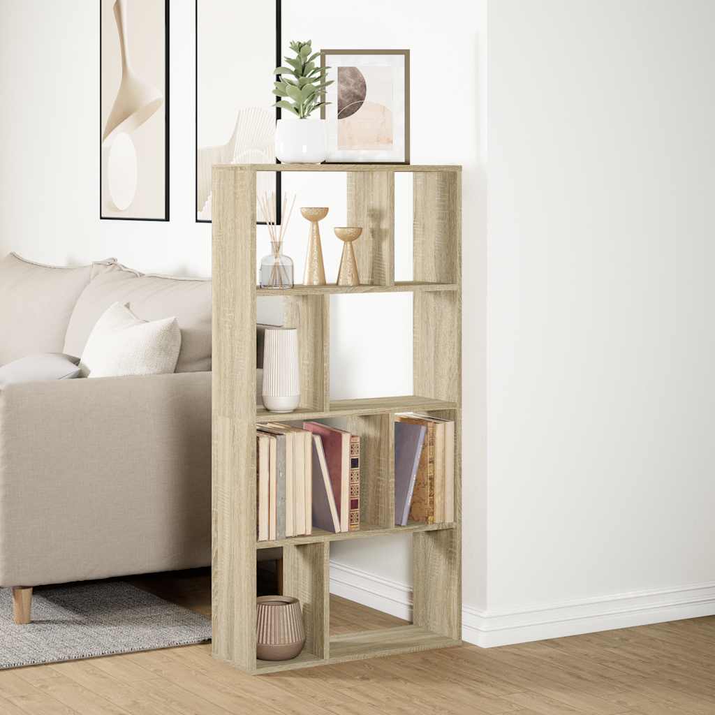 bogreol 60x20x120,5 cm konstrueret træ sonoma-eg