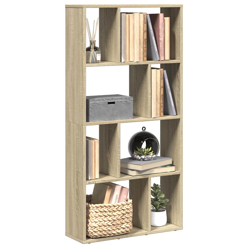 bogreol 60x20x120,5 cm konstrueret træ sonoma-eg