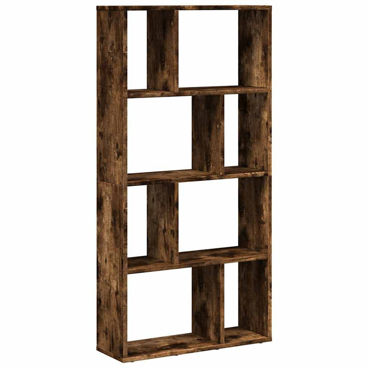 bogreol 60x20x120,5 cm konstrueret træ røget egetræsfarve