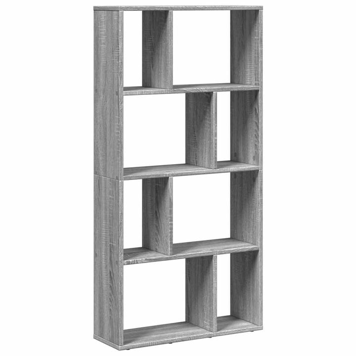 bogreol 60x20x120,5 cm konstrueret træ grå sonoma-eg
