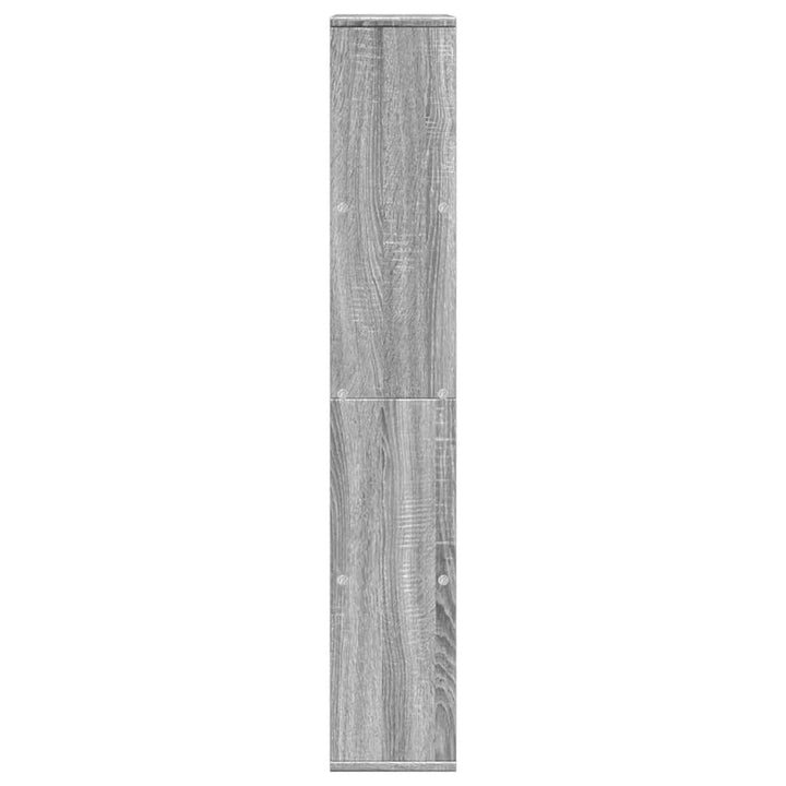 bogreol 60x20x120,5 cm konstrueret træ grå sonoma-eg
