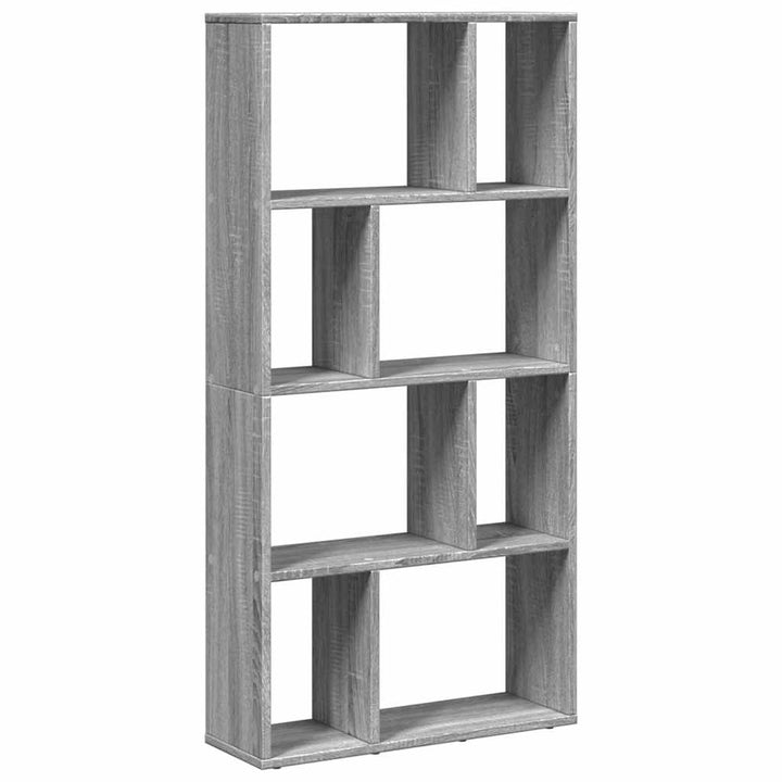 bogreol 60x20x120,5 cm konstrueret træ grå sonoma-eg