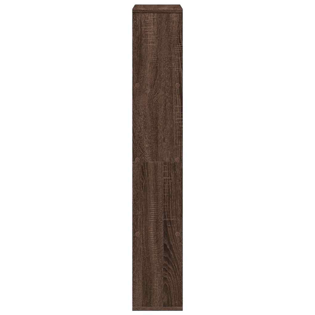 bogreol 60x20x120,5 cm konstrueret træ brun egetræsfarve