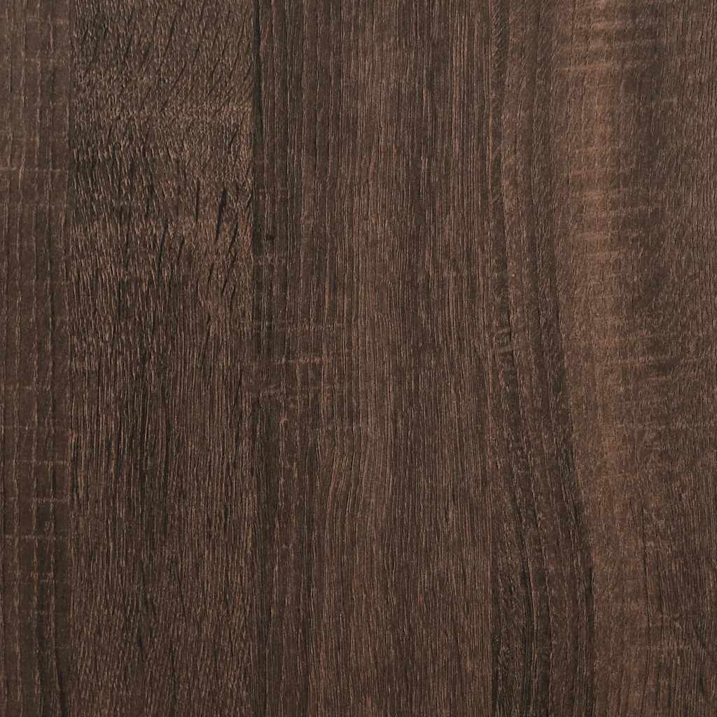 bogreol 60x20x120,5 cm konstrueret træ brun egetræsfarve
