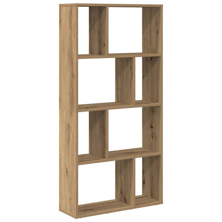 bogreol 60x20x120,5 cm konstrueret træ egetræsfarve