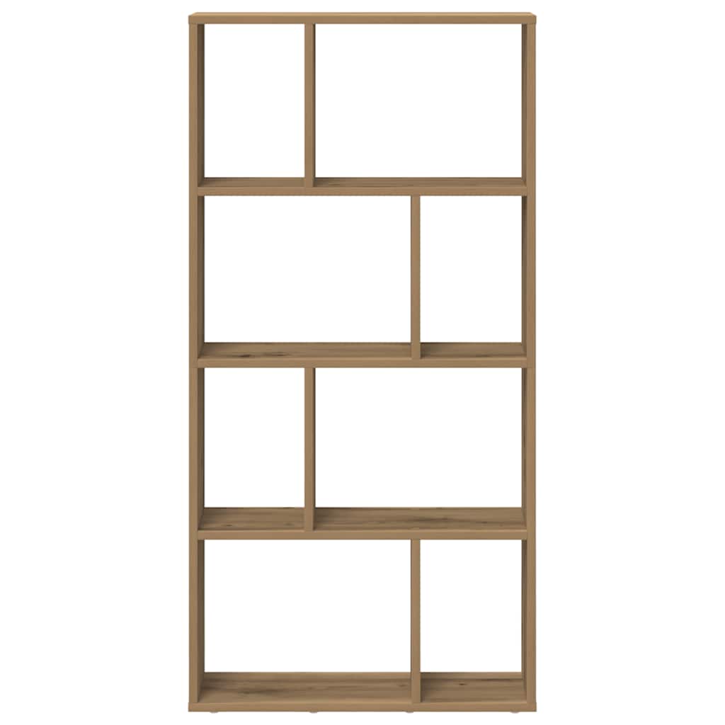 bogreol 60x20x120,5 cm konstrueret træ egetræsfarve