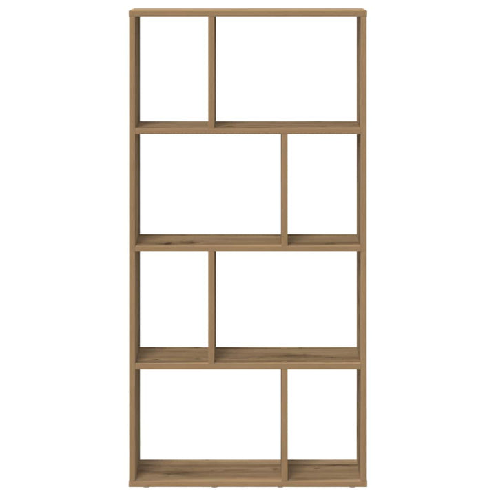 bogreol 60x20x120,5 cm konstrueret træ egetræsfarve