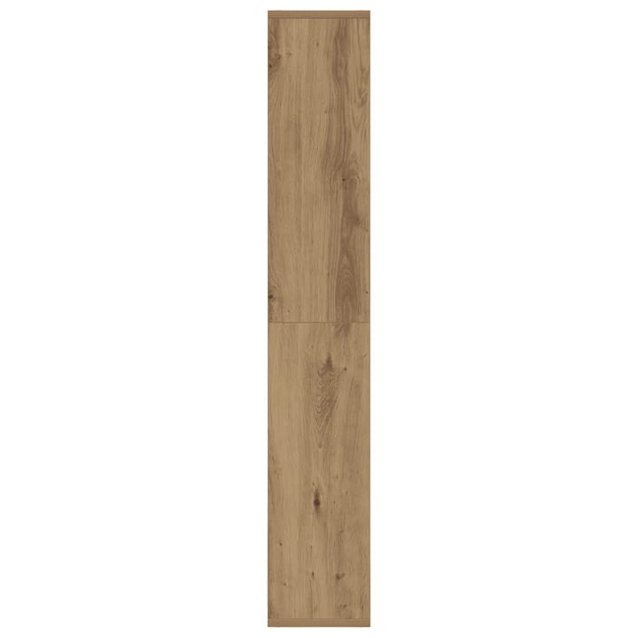 bogreol 60x20x120,5 cm konstrueret træ egetræsfarve