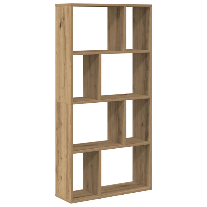 bogreol 60x20x120,5 cm konstrueret træ egetræsfarve