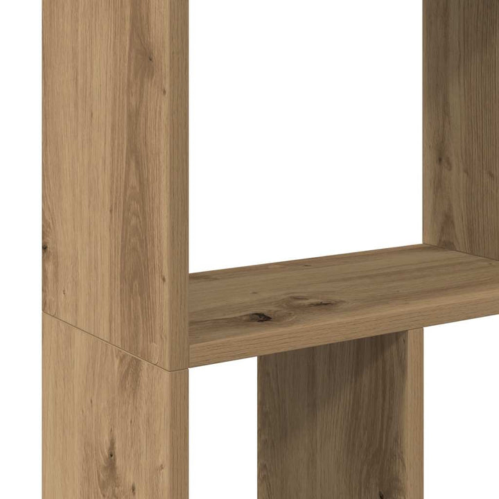 bogreol 60x20x120,5 cm konstrueret træ egetræsfarve
