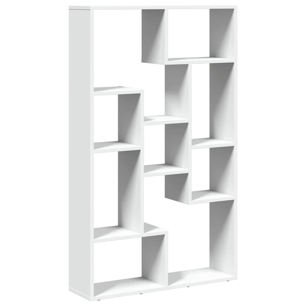 bogreol 72x20x120,5 cm konstrueret træ hvid