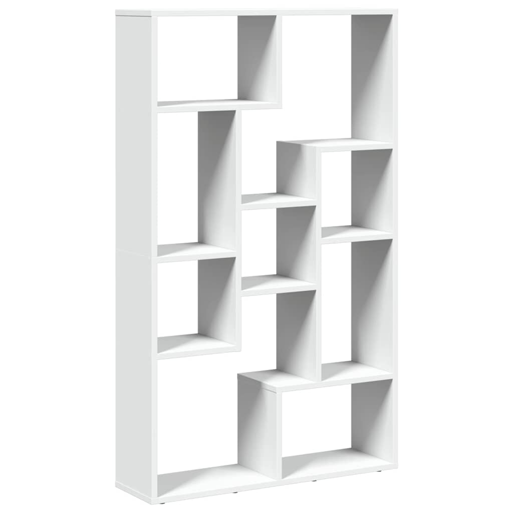 bogreol 72x20x120,5 cm konstrueret træ hvid