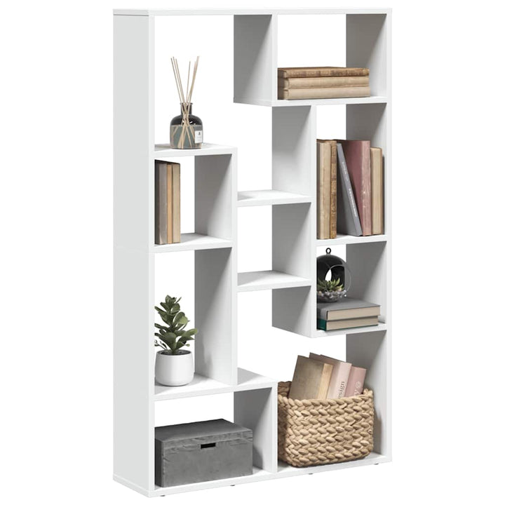 bogreol 72x20x120,5 cm konstrueret træ hvid