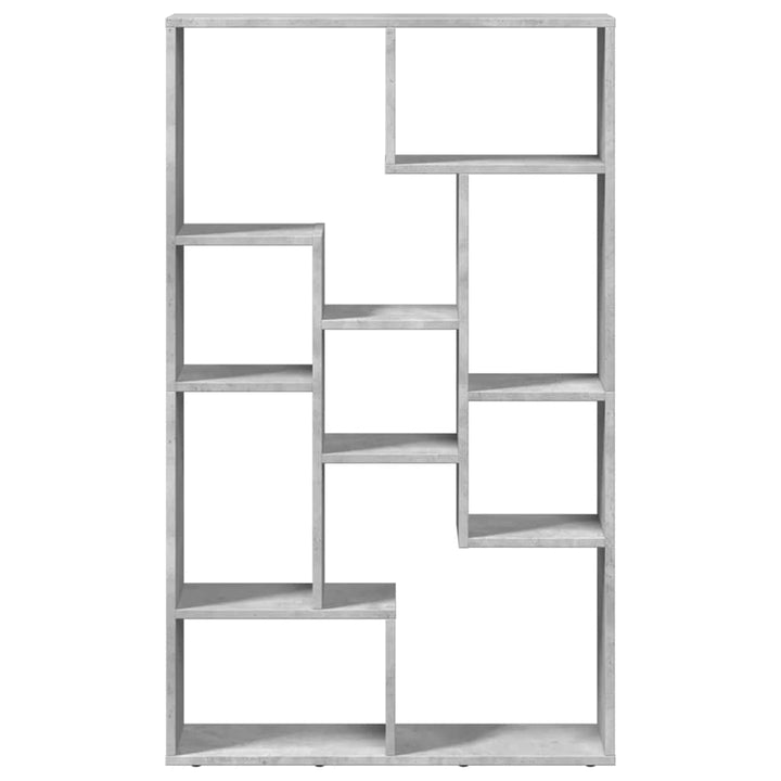 bogreol 72x20x120,5 cm konstrueret træ betongrå