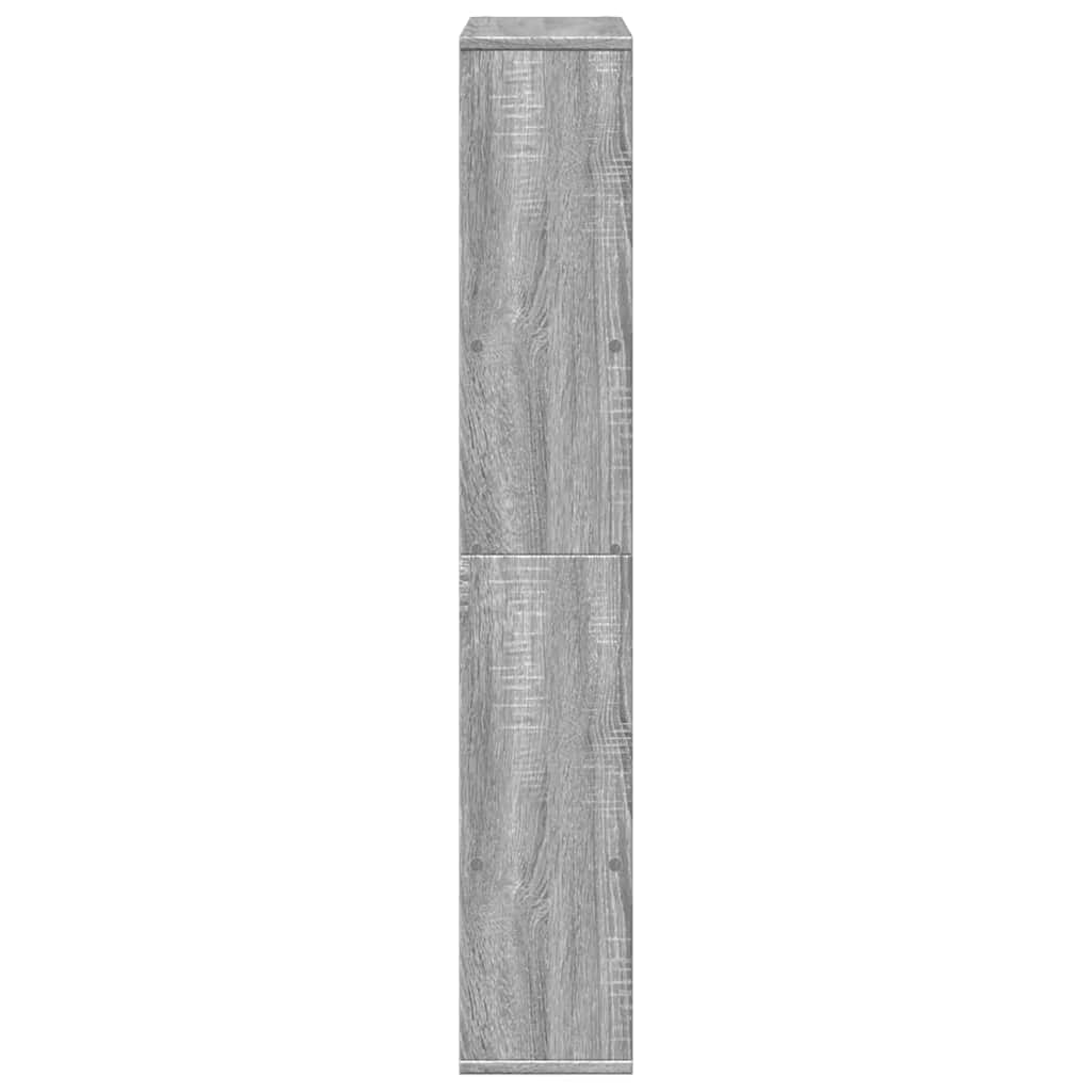 bogreol 72x20x120,5 cm konstrueret træ grå sonoma-eg