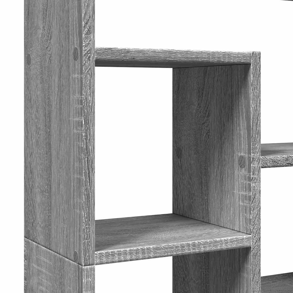 bogreol 72x20x120,5 cm konstrueret træ grå sonoma-eg