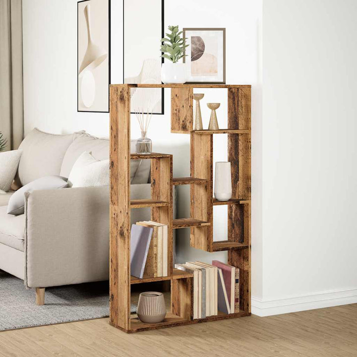 bogreol 72x20x120,5 cm konstrueret træ antikt træ