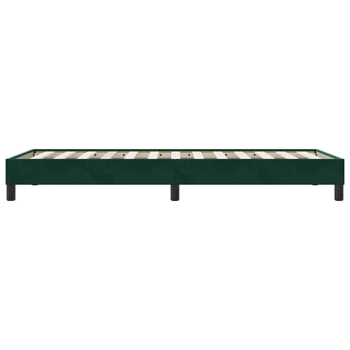 sengeramme uden madras 80x210 cm fløjl mørkegrøn