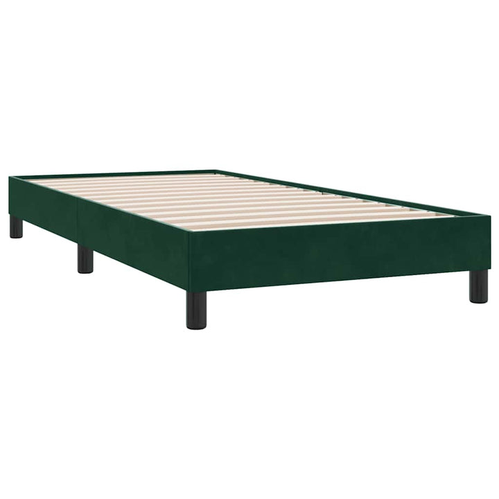 sengeramme uden madras 80x210 cm fløjl mørkegrøn