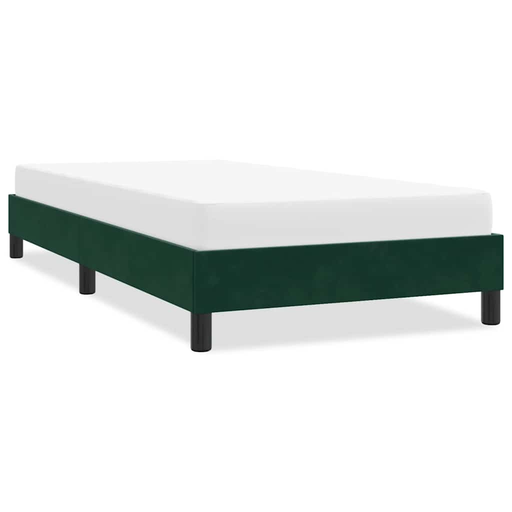 sengeramme uden madras 80x210 cm fløjl mørkegrøn