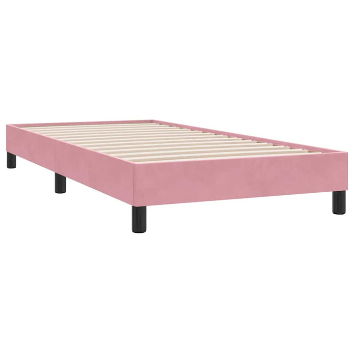 sengeramme uden madras 80x210 cm fløjl lyserød