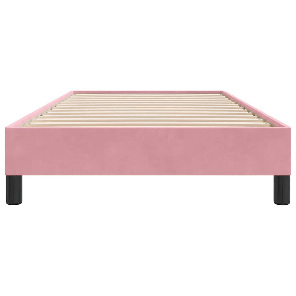 sengeramme uden madras 80x210 cm fløjl lyserød