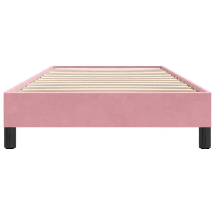 sengeramme uden madras 80x210 cm fløjl lyserød