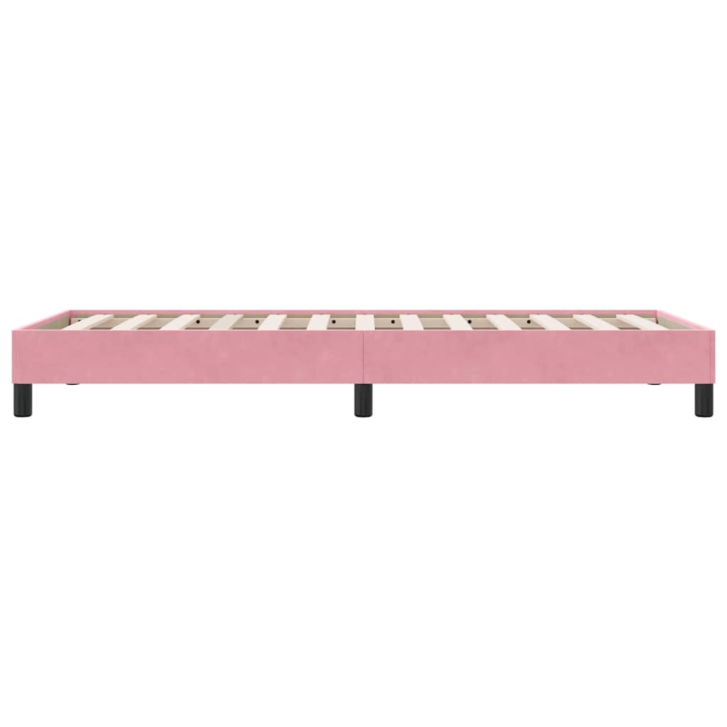 sengeramme uden madras 80x210 cm fløjl lyserød