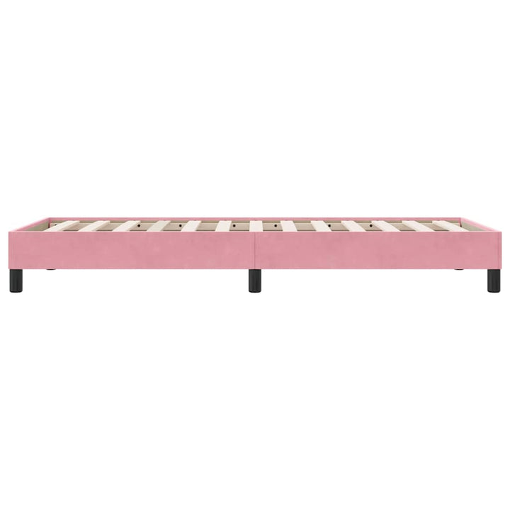 sengeramme uden madras 80x210 cm fløjl lyserød