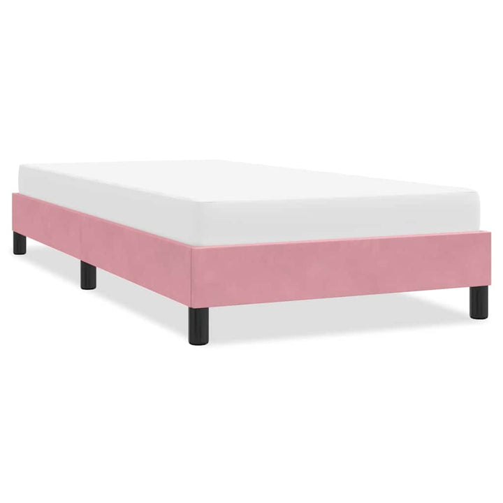 sengeramme uden madras 80x210 cm fløjl lyserød