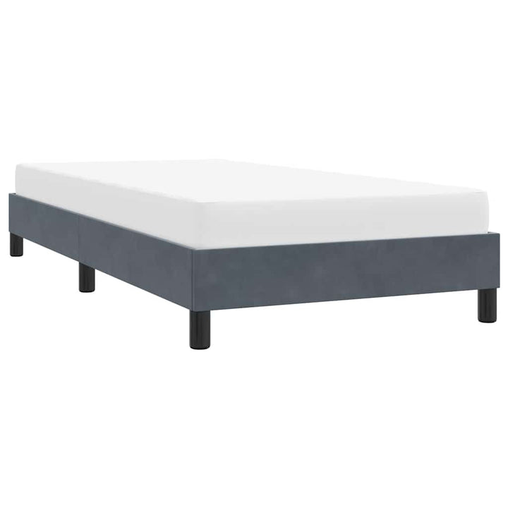 sengeramme uden madras 90x210 cm fløjl mørkegrå