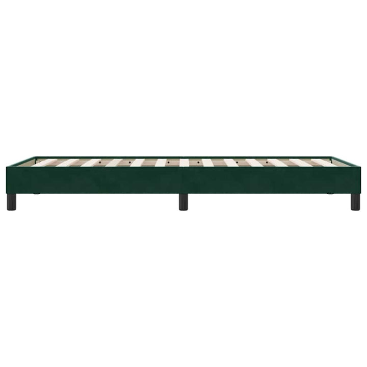 sengeramme uden madras 90x210 cm fløjl mørkegrøn