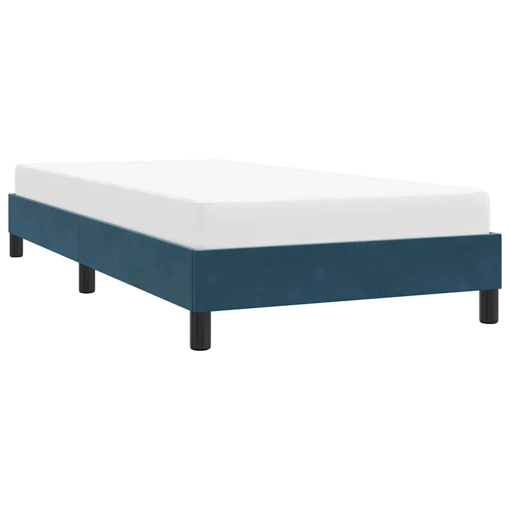 sengeramme uden madras 90x210 cm fløjl mørkeblå
